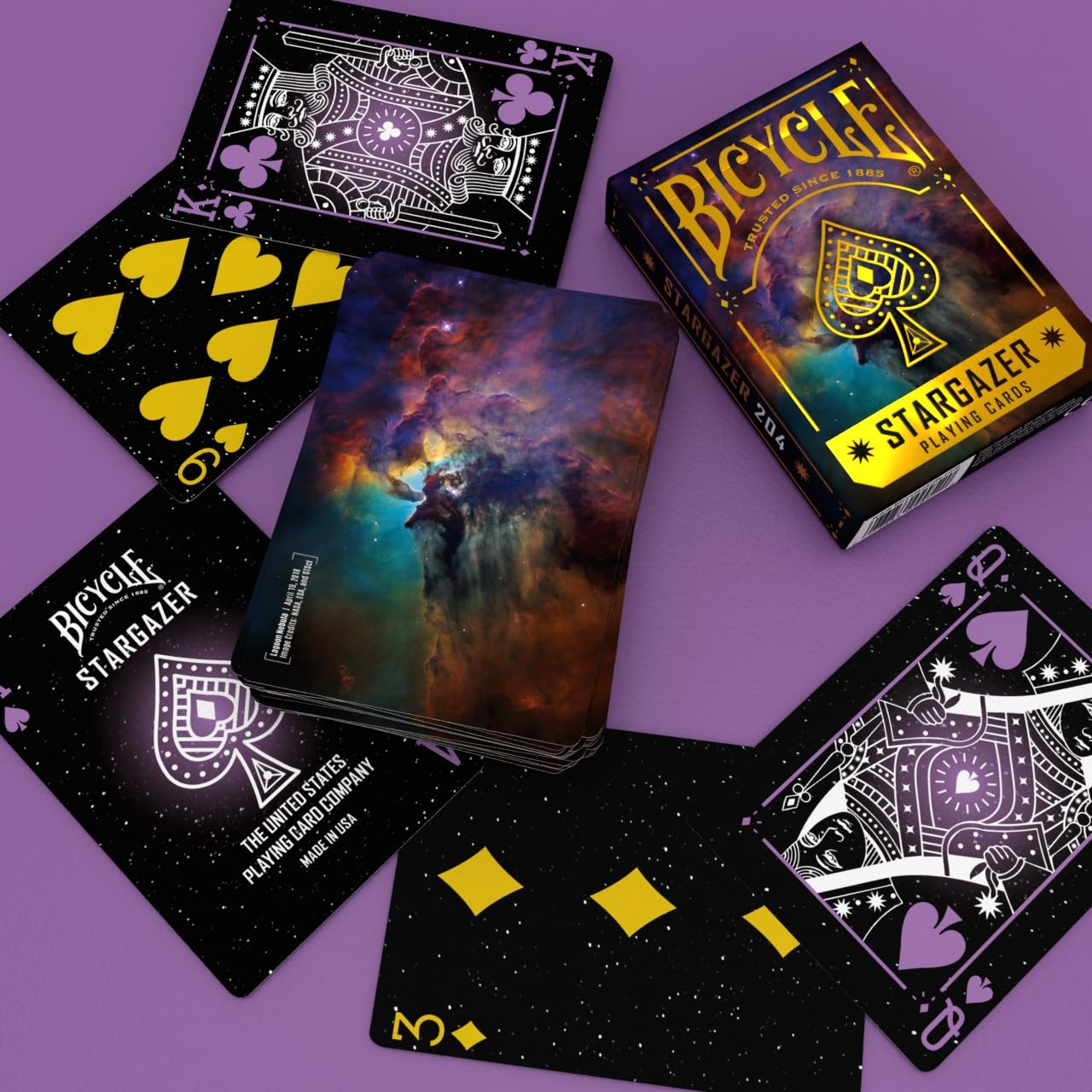 Amazon.com: Bicycle Stargazer 204 Playing Cards – Premium Cosmic